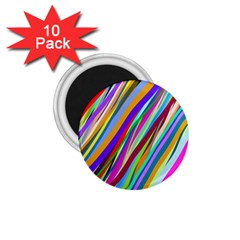 Multi Color Tangled Ribbons Background Wallpaper 1 75  Magnets (10 Pack)  by Amaryn4rt