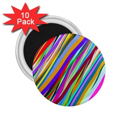 Multi Color Tangled Ribbons Background Wallpaper 2 25  Magnets (10 Pack)  by Amaryn4rt