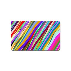 Multi Color Tangled Ribbons Background Wallpaper Magnet (name Card) by Amaryn4rt