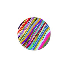 Multi Color Tangled Ribbons Background Wallpaper Golf Ball Marker by Amaryn4rt