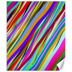 Multi Color Tangled Ribbons Background Wallpaper Canvas 8  X 10  by Amaryn4rt