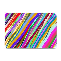 Multi Color Tangled Ribbons Background Wallpaper Small Doormat  by Amaryn4rt