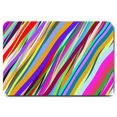 Multi Color Tangled Ribbons Background Wallpaper Large Doormat  by Amaryn4rt