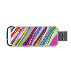 Multi Color Tangled Ribbons Background Wallpaper Portable Usb Flash (one Side) by Amaryn4rt