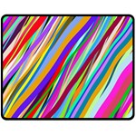 Multi Color Tangled Ribbons Background Wallpaper Double Sided Fleece Blanket (Medium)  58.8 x47.4  Blanket Front