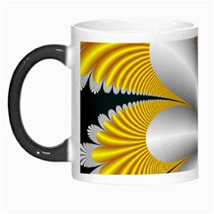 Fractal Gold Palm Tree On Black Background Morph Mugs by Amaryn4rt