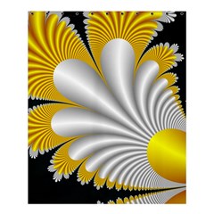 Fractal Gold Palm Tree On Black Background Shower Curtain 60  X 72  (medium)  by Amaryn4rt