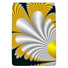 Fractal Gold Palm Tree On Black Background Flap Covers (l)  by Amaryn4rt