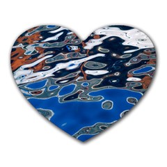 Colorful Reflections In Water Heart Mousepads by Amaryn4rt