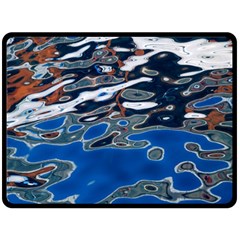 Colorful Reflections In Water Fleece Blanket (large)  by Amaryn4rt