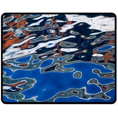 Colorful Reflections In Water Double Sided Fleece Blanket (medium)  by Amaryn4rt