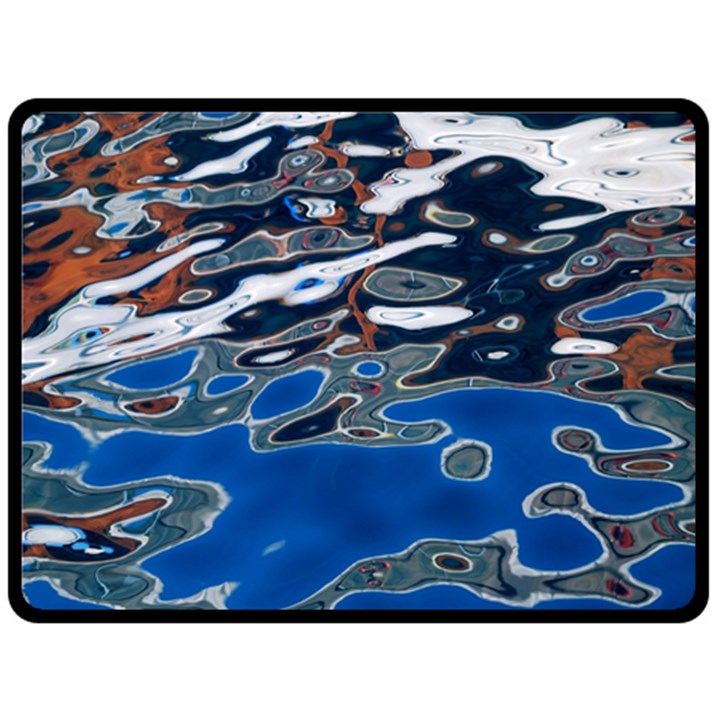 Colorful Reflections In Water Double Sided Fleece Blanket (Large) 