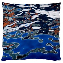 Colorful Reflections In Water Large Flano Cushion Case (one Side) by Amaryn4rt