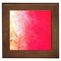 Abstract Red And Gold Ink Blot Gradient Framed Tiles by Amaryn4rt