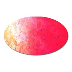 Abstract Red And Gold Ink Blot Gradient Oval Magnet by Amaryn4rt