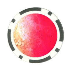 Abstract Red And Gold Ink Blot Gradient Poker Chip Card Guard by Amaryn4rt