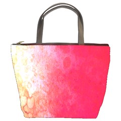 Abstract Red And Gold Ink Blot Gradient Bucket Bags by Amaryn4rt