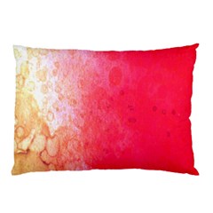 Abstract Red And Gold Ink Blot Gradient Pillow Case by Amaryn4rt