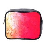 Abstract Red And Gold Ink Blot Gradient Mini Toiletries Bag 2-Side Front