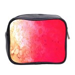 Abstract Red And Gold Ink Blot Gradient Mini Toiletries Bag 2-Side Back