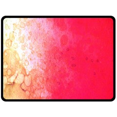 Abstract Red And Gold Ink Blot Gradient Fleece Blanket (large)  by Amaryn4rt