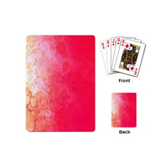 Abstract Red And Gold Ink Blot Gradient Playing Cards (mini) 