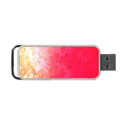 Abstract Red And Gold Ink Blot Gradient Portable Usb Flash (one Side) by Amaryn4rt