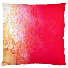 Abstract Red And Gold Ink Blot Gradient Standard Flano Cushion Case (one Side) by Amaryn4rt