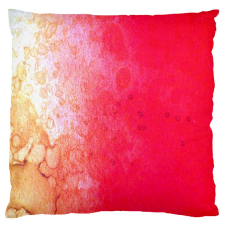 Abstract Red And Gold Ink Blot Gradient Large Flano Cushion Case (Two Sides)