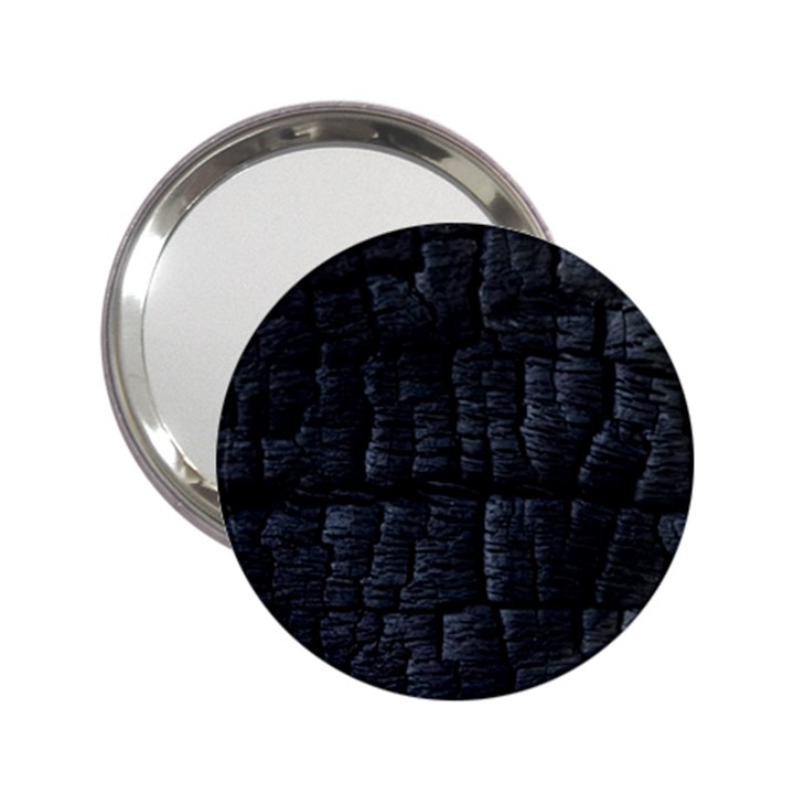 Black Burnt Wood Texture 2.25  Handbag Mirrors