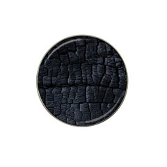 Black Burnt Wood Texture Hat Clip Ball Marker by Amaryn4rt