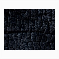 Black Burnt Wood Texture Small Glasses Cloth by Amaryn4rt