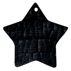 Black Burnt Wood Texture Star Ornament (two Sides) by Amaryn4rt