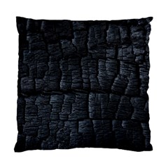 Black Burnt Wood Texture Standard Cushion Case (two Sides) by Amaryn4rt