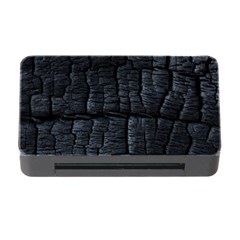 Black Burnt Wood Texture Memory Card Reader With Cf by Amaryn4rt