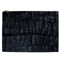 Black Burnt Wood Texture Cosmetic Bag (xxl)  by Amaryn4rt