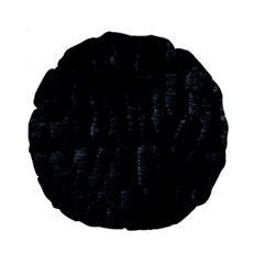 Black Burnt Wood Texture Standard 15  Premium Round Cushions by Amaryn4rt