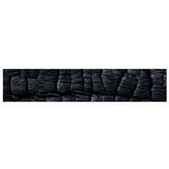 Black Burnt Wood Texture Flano Scarf (small) by Amaryn4rt