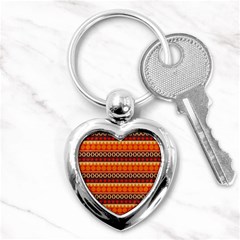 Abstract Lines Seamless Art  Pattern Key Chains (heart)  by Amaryn4rt