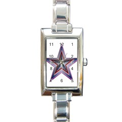 Star Abstract Geometric Art Rectangle Italian Charm Watch by Amaryn4rt