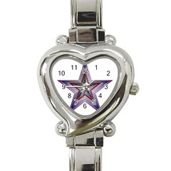 Star Abstract Geometric Art Heart Italian Charm Watch by Amaryn4rt