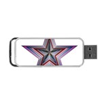 Star Abstract Geometric Art Portable USB Flash (Two Sides) Back