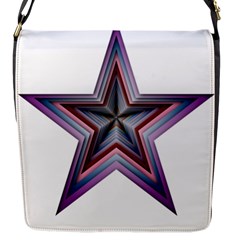 Star Abstract Geometric Art Flap Messenger Bag (s) by Amaryn4rt