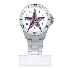 Star Abstract Geometric Art Plastic Nurses Watch by Amaryn4rt