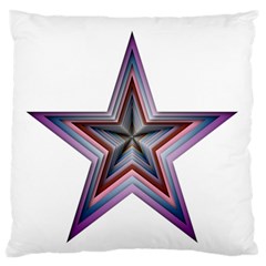 Star Abstract Geometric Art Large Flano Cushion Case (one Side) by Amaryn4rt