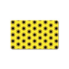 Yellow Fractal In Kaleidoscope Magnet (name Card) by Amaryn4rt