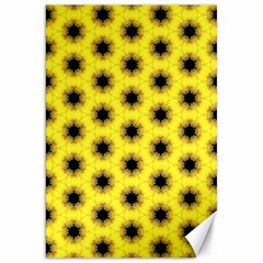 Yellow Fractal In Kaleidoscope Canvas 20  X 30   by Amaryn4rt