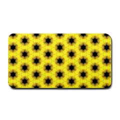 Yellow Fractal In Kaleidoscope Medium Bar Mats by Amaryn4rt