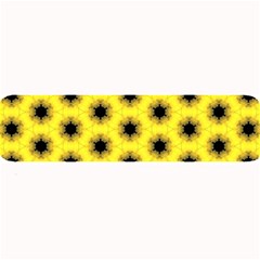 Yellow Fractal In Kaleidoscope Large Bar Mats by Amaryn4rt