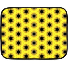 Yellow Fractal In Kaleidoscope Double Sided Fleece Blanket (mini)  by Amaryn4rt